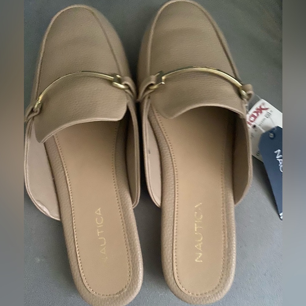 Nautica flat backless slip on loafer
